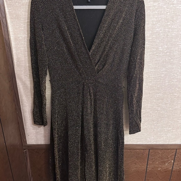 Long Sleeve Black Sparkle Glitter Dress Size Small‎ - Picture 4 of 7